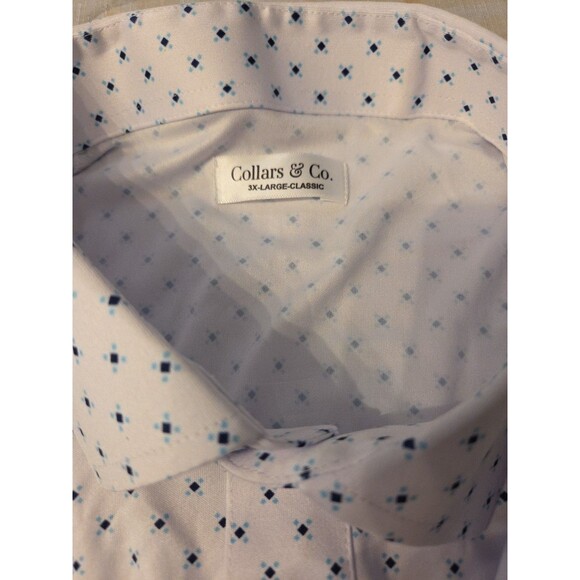 Collars & Co 3XL Dress Collar Polo Shirt White Pebble Shark Tank Golf NWOT - Picture 5 of 8